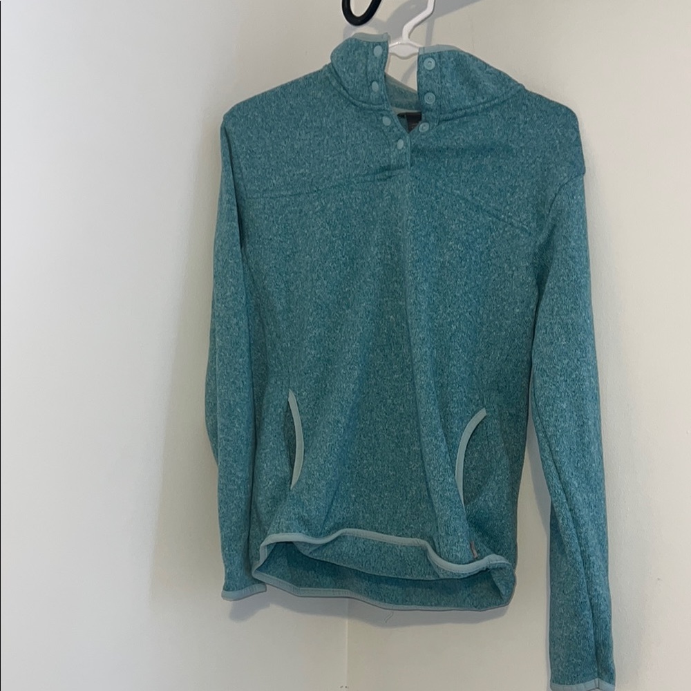 Women's Teal Sweater quarter zip